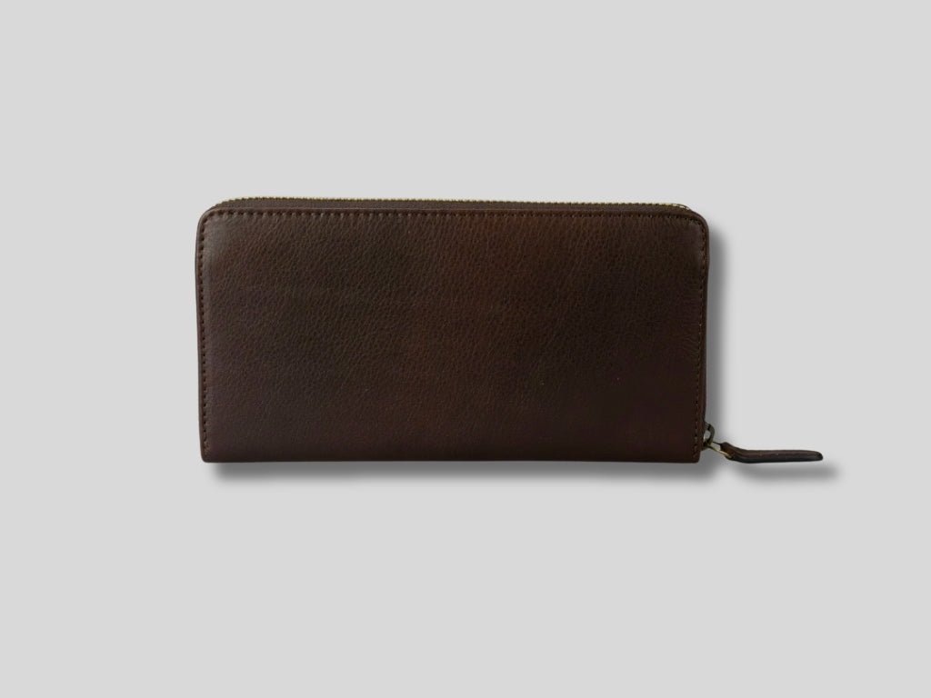 Leren Portemonnee Donker Bruin Marian - Lioné - Lioné