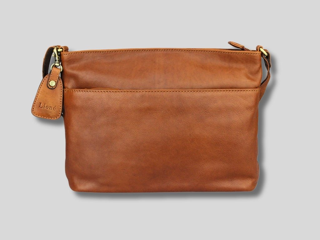 Leren Schoudertas Cognac Ella - Lioné - Lioné