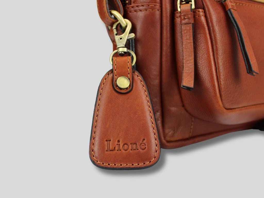Leren Schoudertas Cognac Eva - Lioné - Lioné