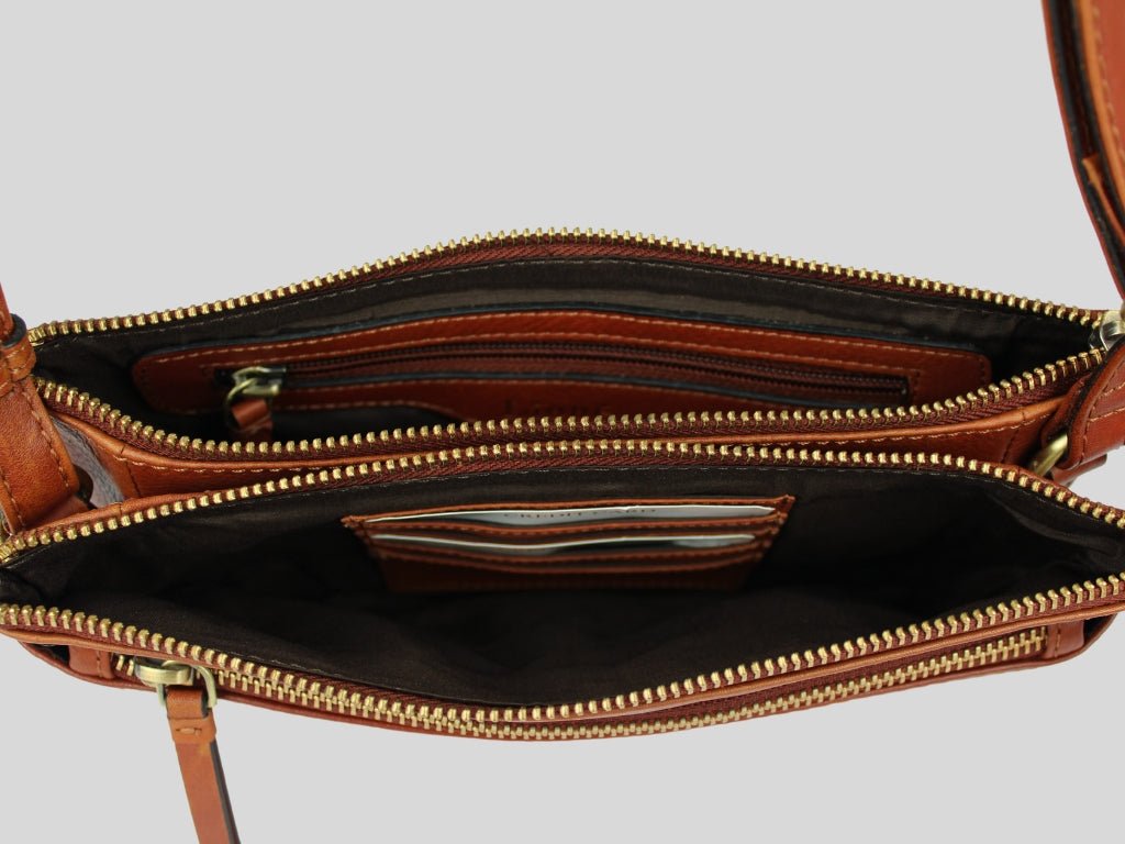 Leren Schoudertas Cognac José - Lioné - Lioné