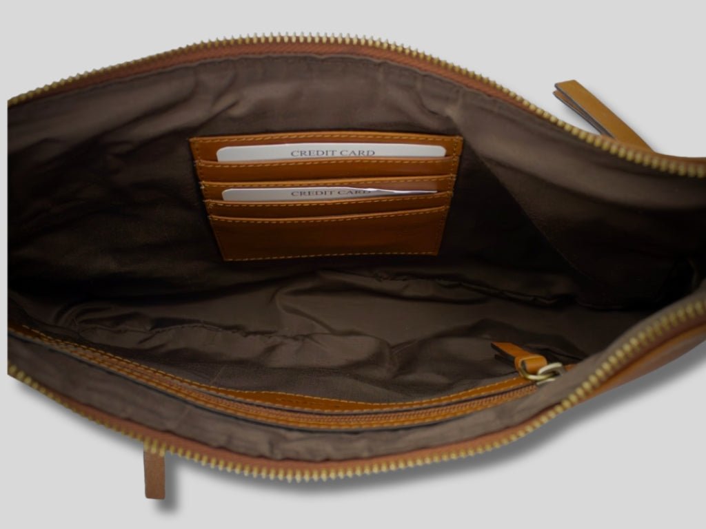 Leren Schoudertas Cognac Nina - Lioné - Lioné