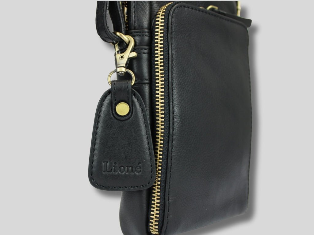 Leren Telefoontasje Zwart Beau - Lioné - Lioné