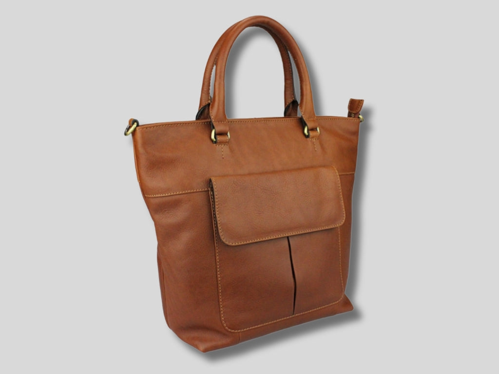 Leren Shopper Cognac Charlotte