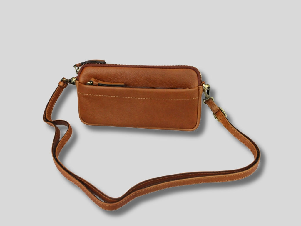 Leren Telefoontasje Cognac Molly