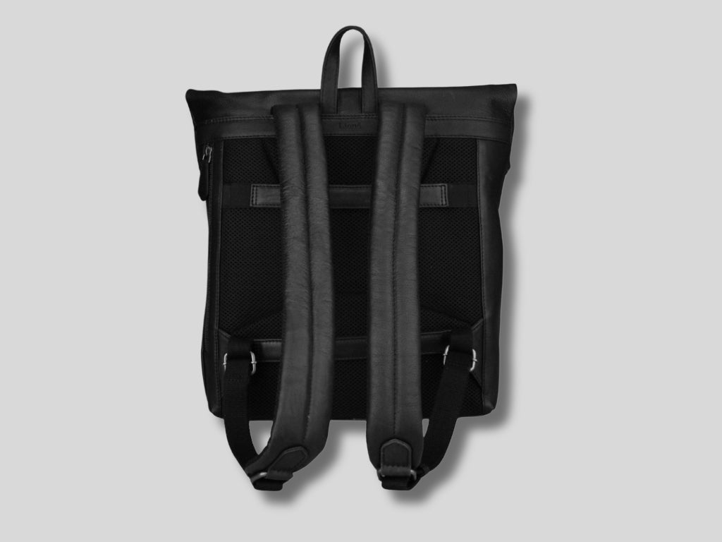 Leather Backpack Black Robin