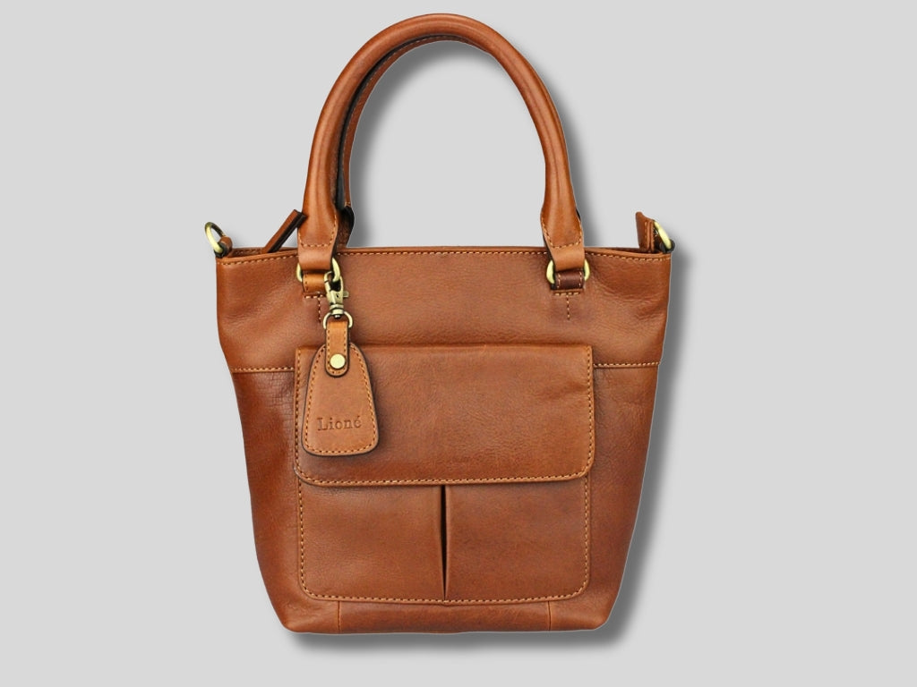 Leren Shopper Cognac Donna