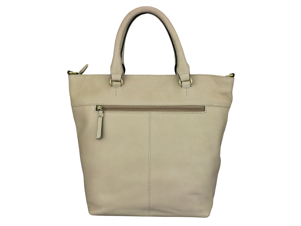 Leren Shopper Zand Charlotte