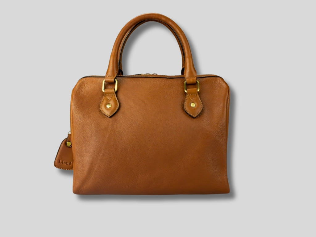 Leren Handtas Cognac Babette