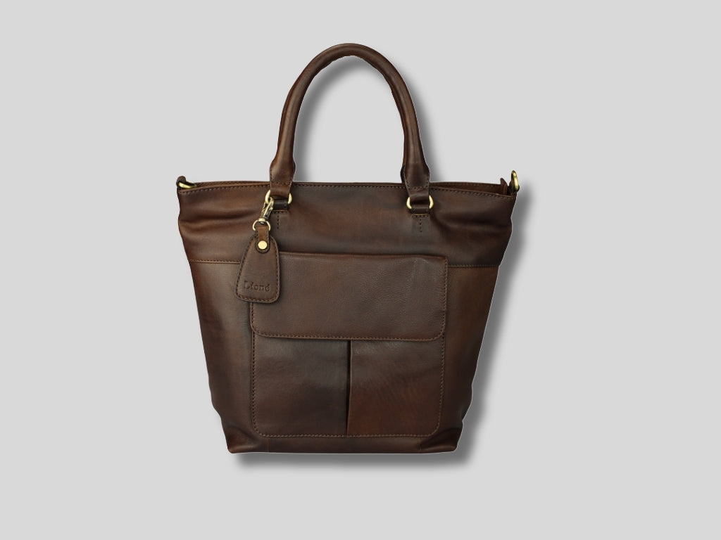 Leren Shopper Donker Bruin Charlotte