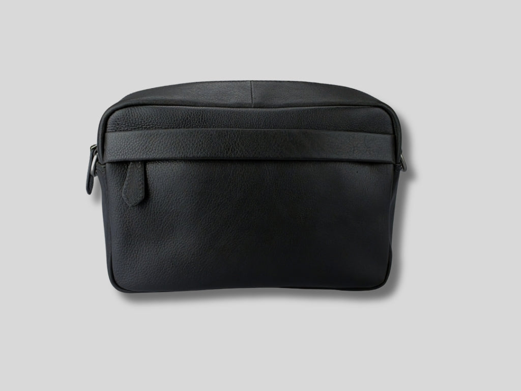 Sac à bandoulière en cuir noir Harm