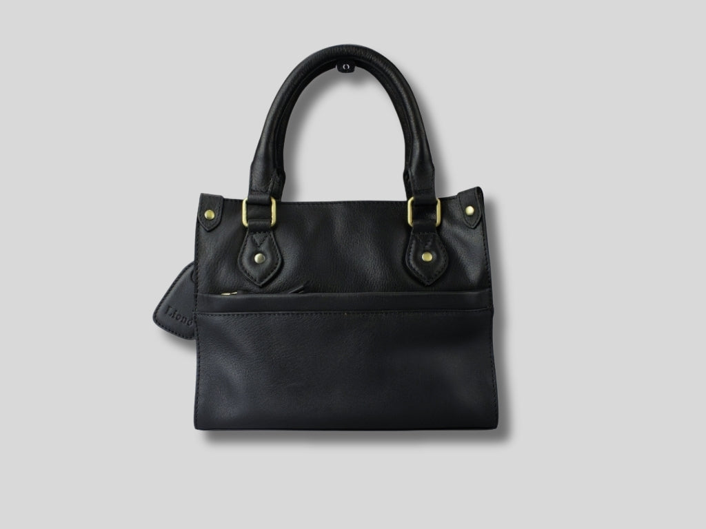 Leather Handbag Black Marloes