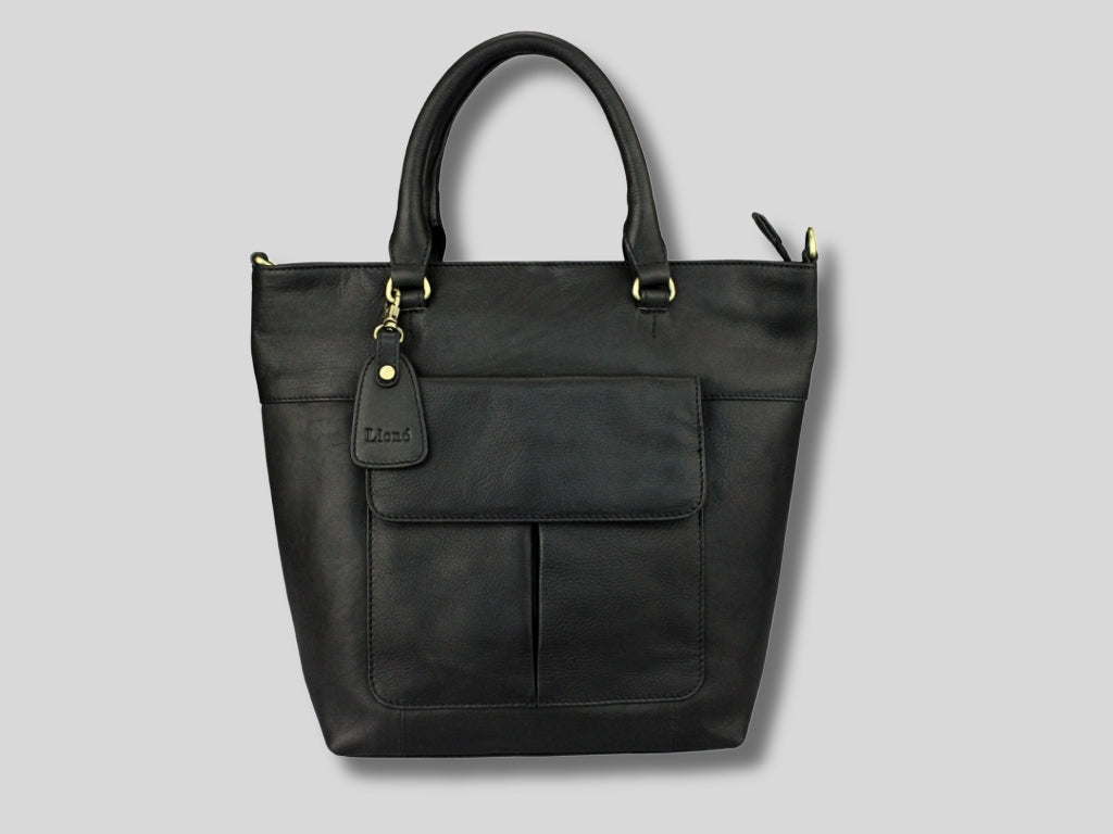 Leren Shopper Zwart Charlotte