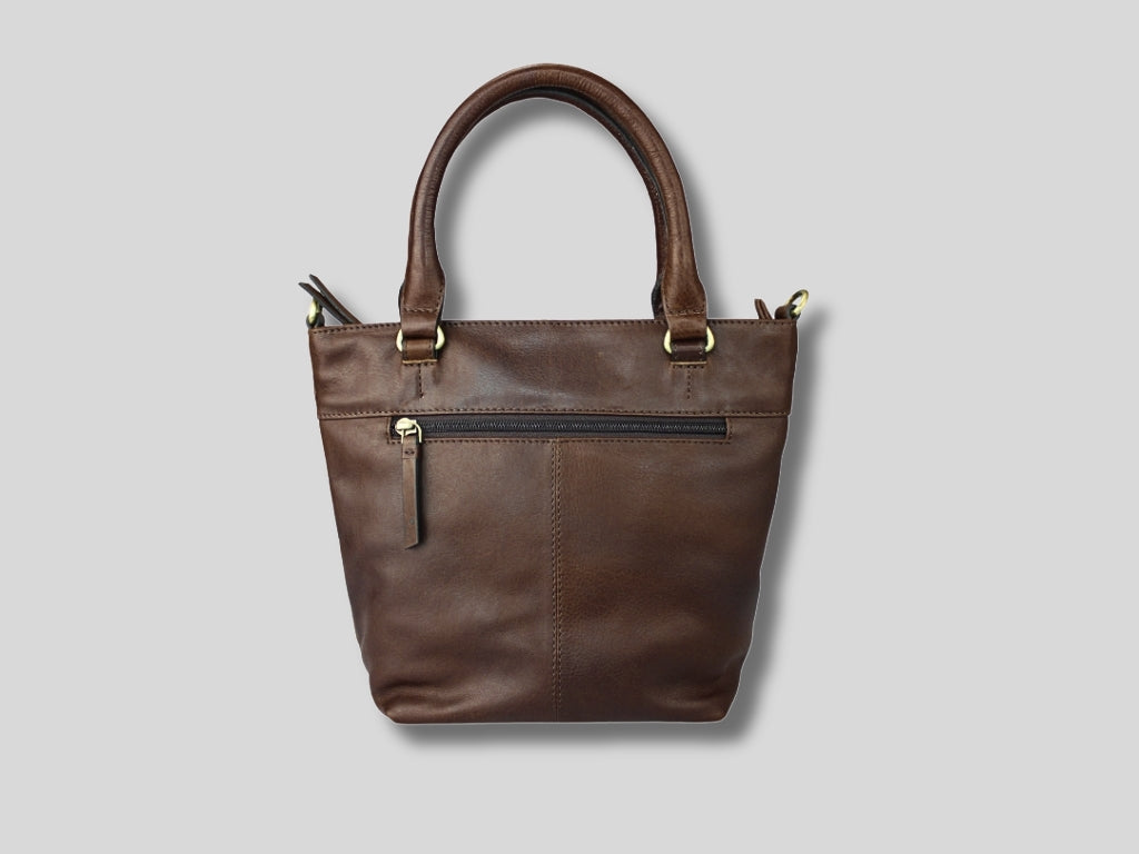 Leren Shopper Donker Bruin Donna