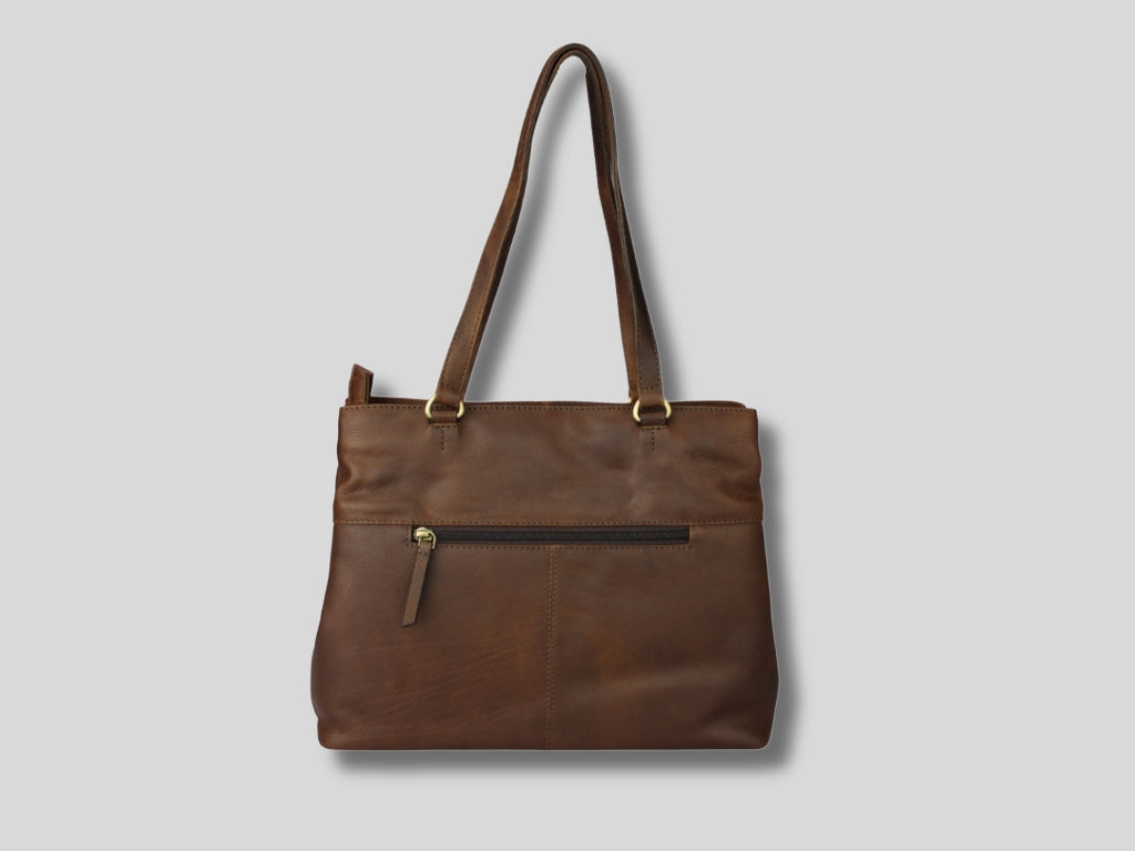 Leren Shopper Donker Bruin Maria