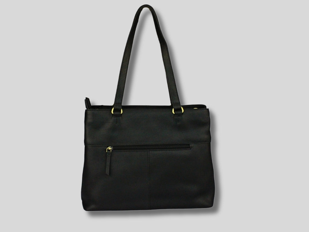 Leren Shopper Zwart Maria