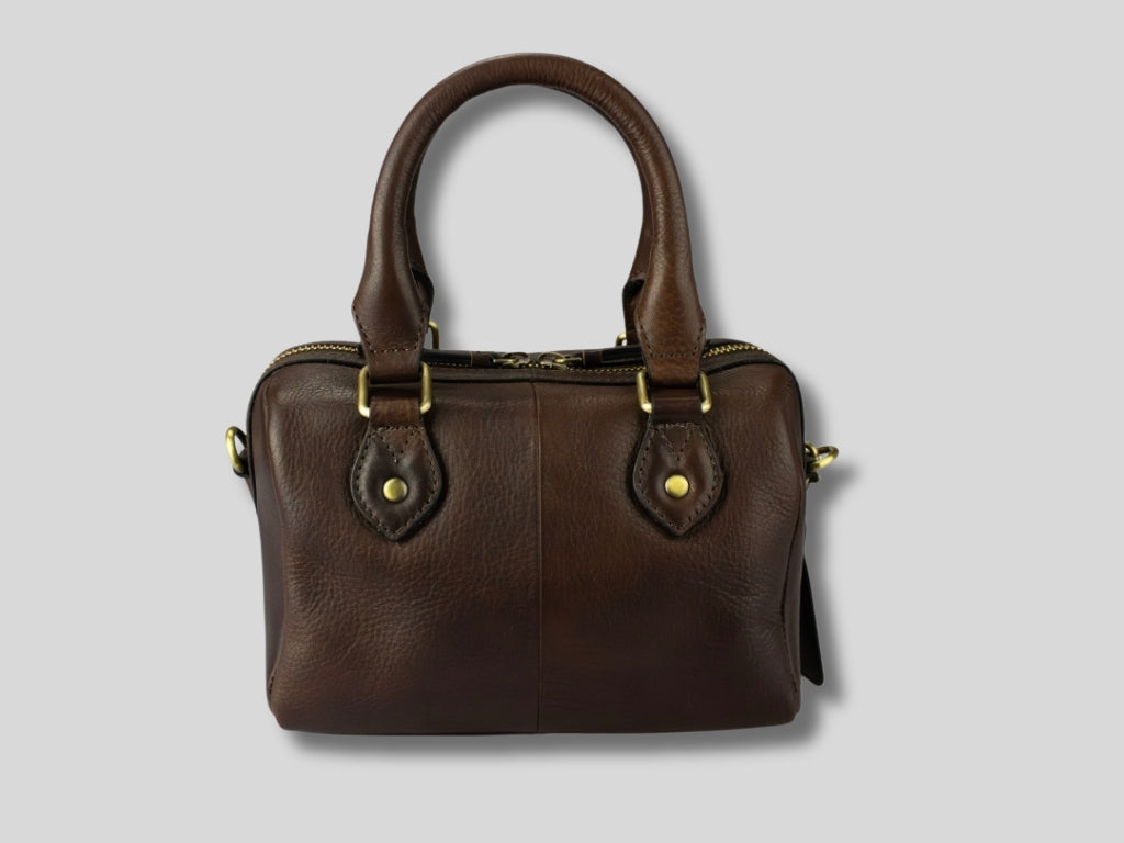 Leather Handbag Dark Brown Claire