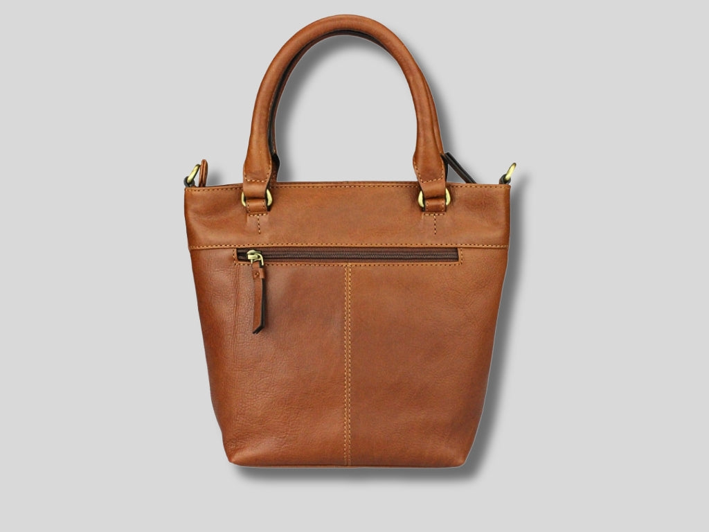 Leren Shopper Cognac Donna