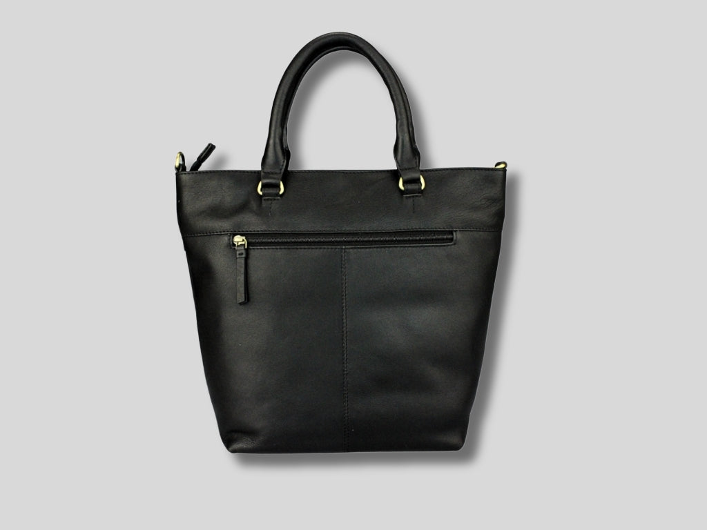 Leren Shopper Zwart Charlotte