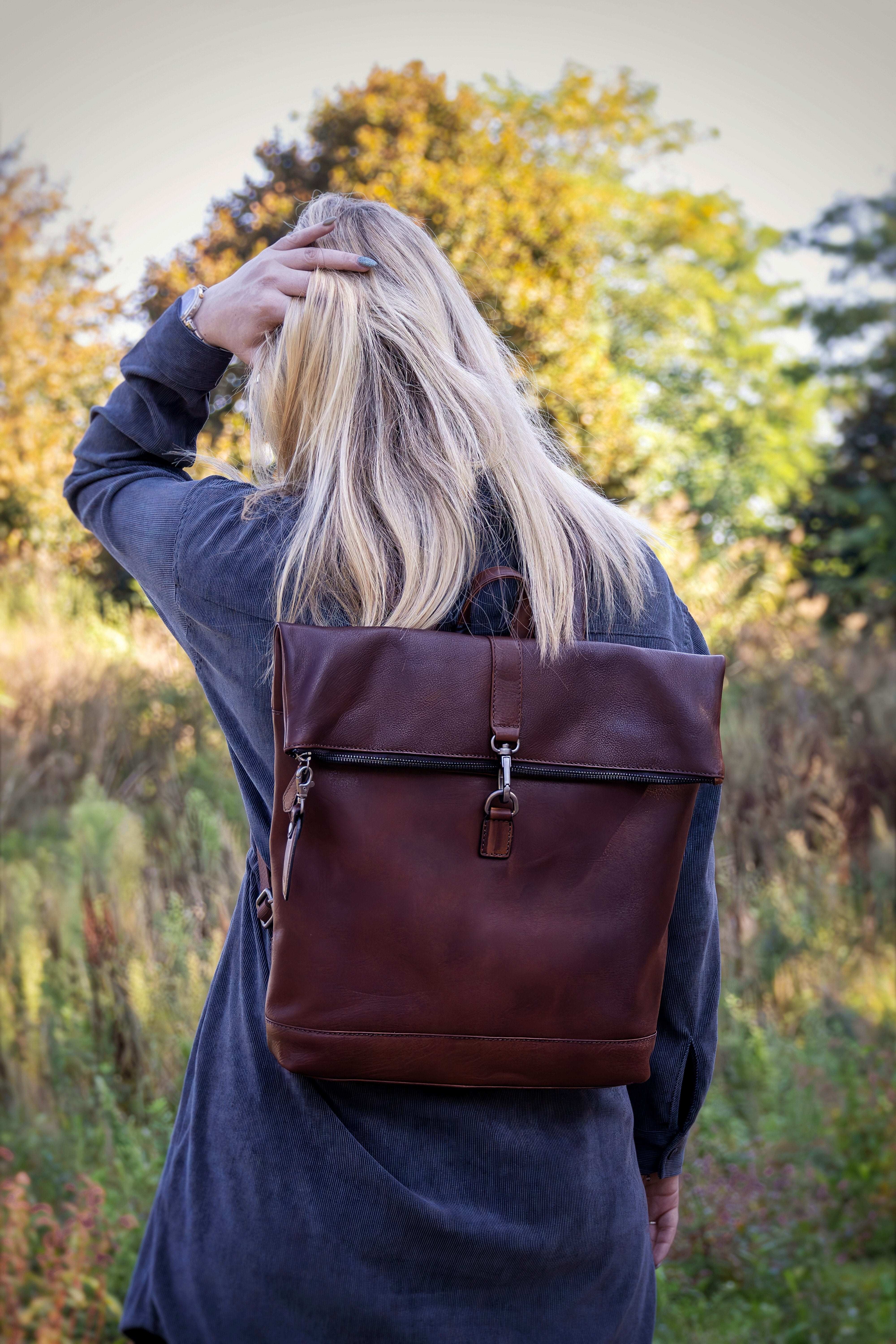 Leren Rugzak Donker Bruin Robin