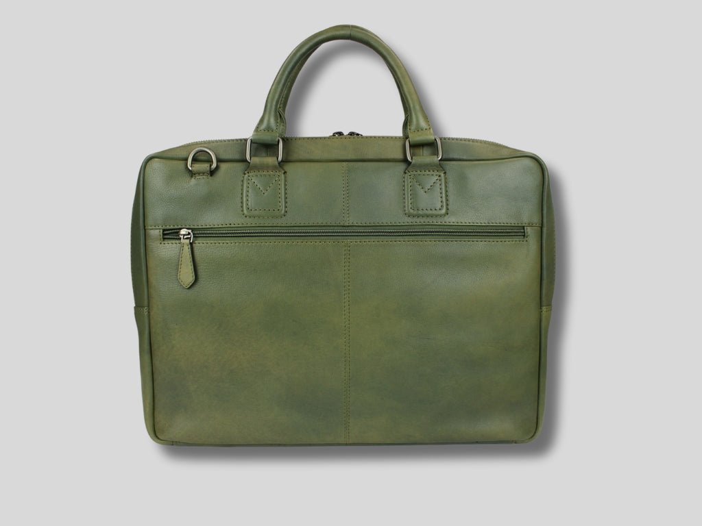 Leren Laptoptas Olijf Mathé - Lioné - Lioné