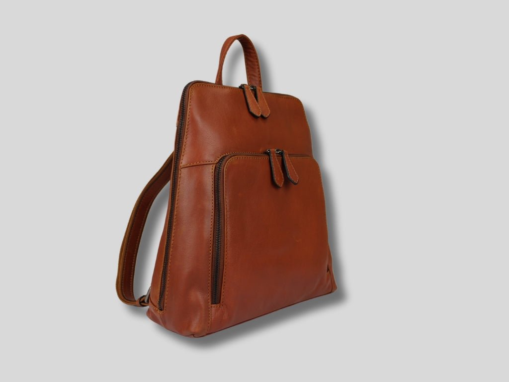 Leren Rugzak Cognac Bobbie - Lioné - Lioné