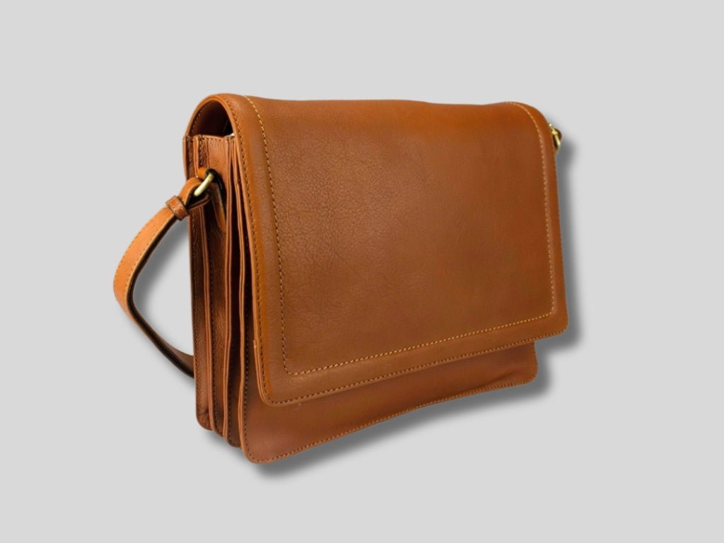 Leren Schoudertas Cognac Amber - Lioné - Lioné