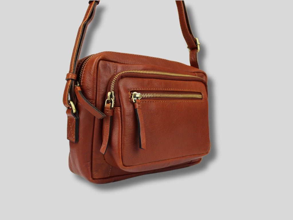 Leren Schoudertas Cognac Eva - Lioné - Lioné