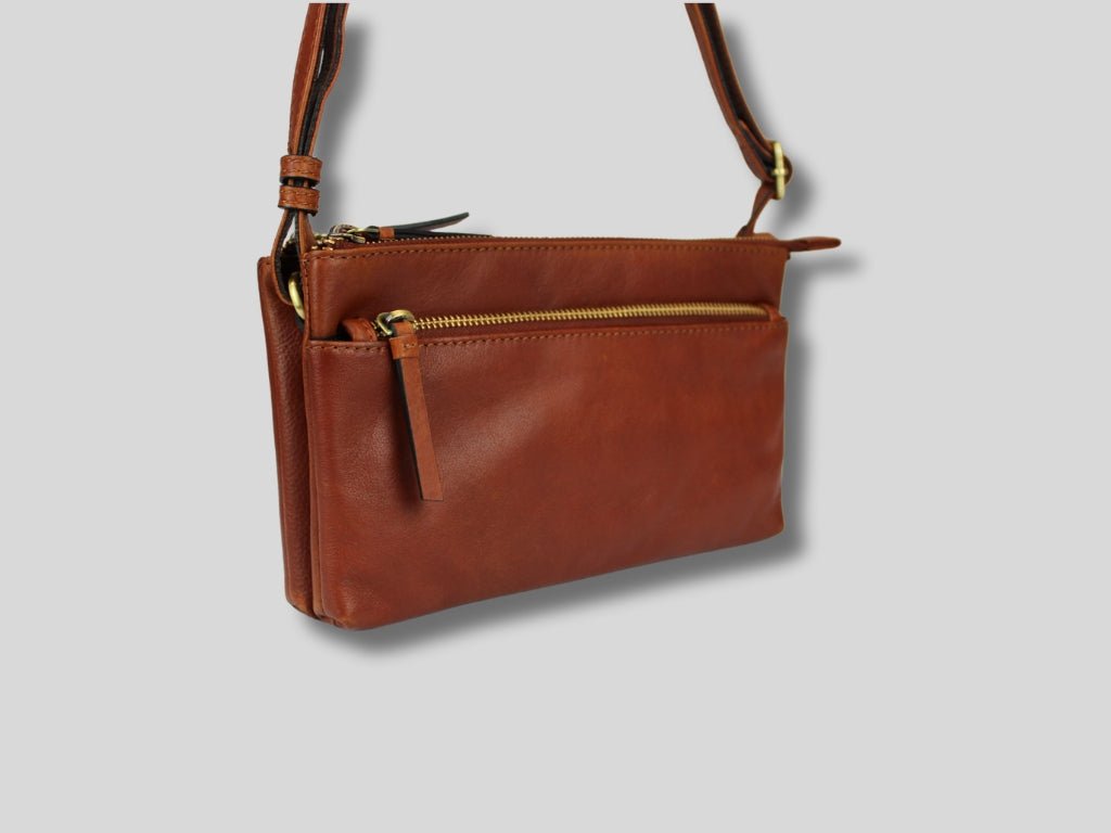 Leren Schoudertas Cognac José - Lioné - Lioné