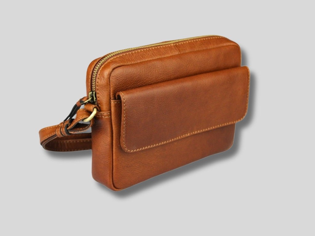 Leren Schoudertas Cognac Sara - Lioné - Lioné