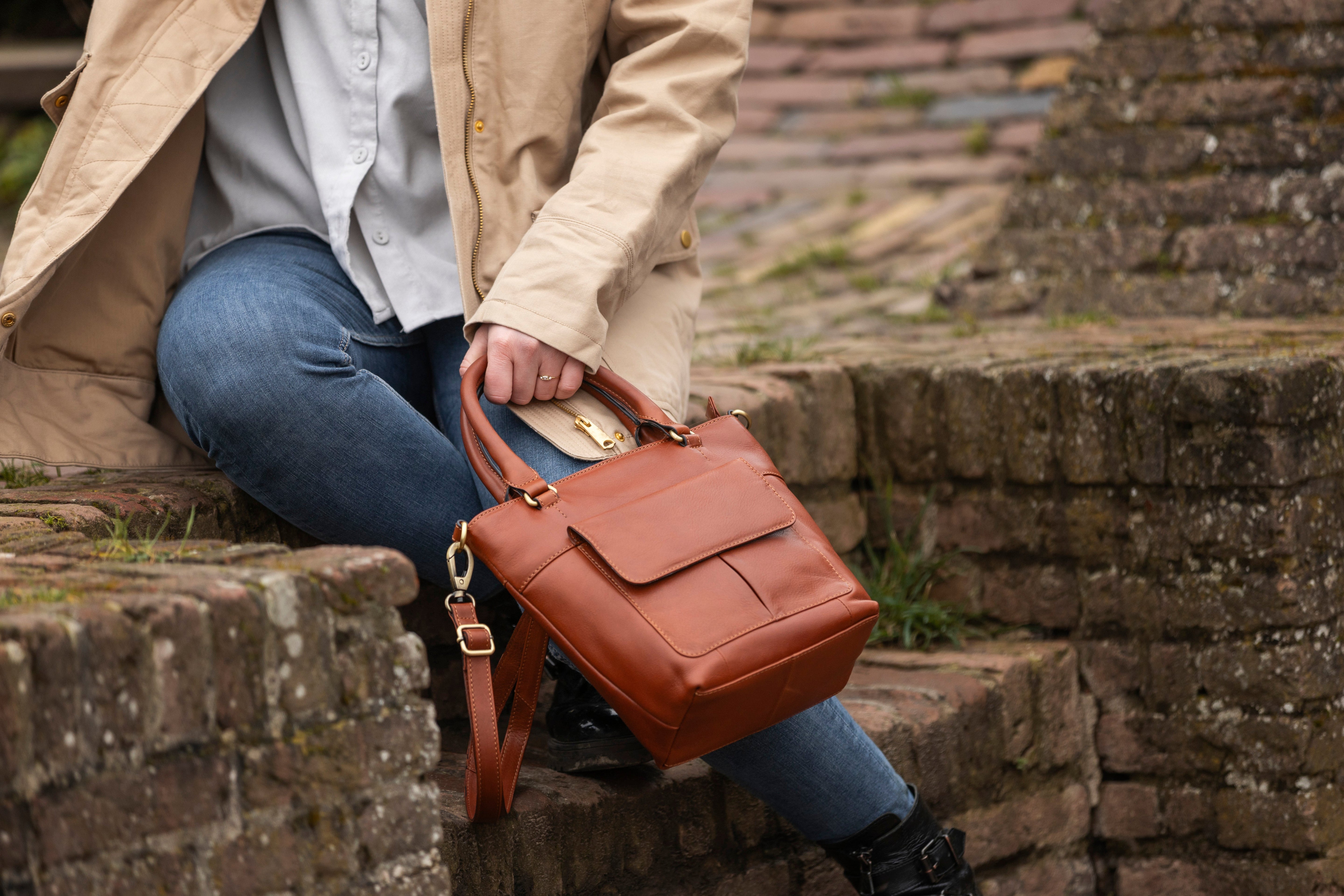 Leren Shopper Cognac Donna - Lioné - Lioné
