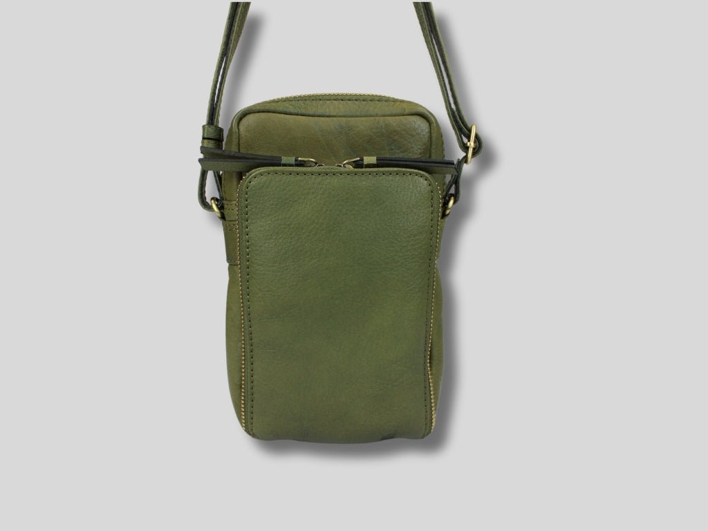 Leren Telefoontasje Olijf Beau - Lioné - Lioné