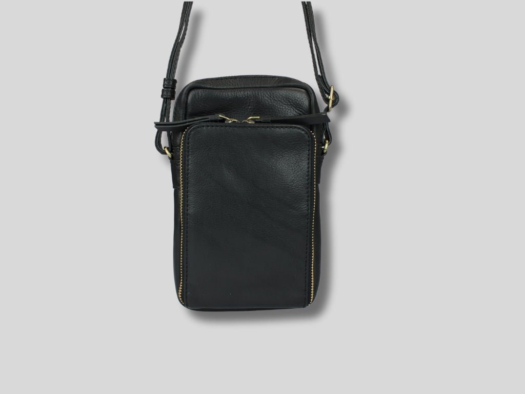 Leren Telefoontasje Zwart Beau - Lioné - Lioné